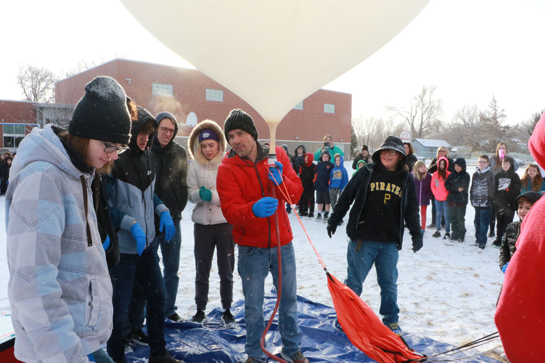 PHOTOS: Weather balloon launch at Lincoln Elementary